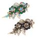 Pretty Alligator Hair Clips Metal Flower Hair Clip Peacock Hair Clips  2 PCS Large Flower Hair Barrettes Hair Accessories for Women (Style B) Style-B