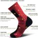 SHESMILED Merino Wool Hiking Crew Socks - 3 Pack Large Red | Cushioned & Quick Dry (3 Pairs) - Buy Online on SooperMarket.com