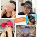 Mukeyo Women's Wide Brim Sun Visor Hat for UV Protection - Packable Ponytail Beach Cap in Black - Buy Online on SooperMarket.com