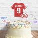 Cakeshop Cake Decoration Pack | Football Shirt Birthday Premium Double Sided Glitter Card Cake Topper & 25g Party Pack of Cake Sugar Sprinkles | Custom Name & Age Cake Decoration (Red) Non-Prime Glitter Card: Red - Buy Online on SooperMarket.com