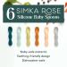 Simka Rose Silicone Baby Spoons - Self Feeding 6 Months First Stage Infant Spoons for Babies & Toddlers - Set of 6 BPA Free Dishwasher Microwave Safe Food Utensils - Neutral - Buy Online on SooperMarket.com