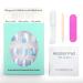Novo Ovo Short Corner Oval Press On Nails - Purple White Green Strudel - Lavender Stick Artificial Fingernails with Glue for Valentine's Day | International Shipping - Buy Online on SooperMarket.com