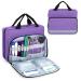 Trunab Padded Stethoscope Case Small First Aid Kit Bag Empty Hold Two Stethoscopes Compatible with 3M Littmann/MDF/ADC Ideal for Home Car Camping and Hiking Purple
