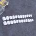 Yalice White Press on Nail Square Short Fake Nails - 24Pcs Full Cover Glossy Stick on Nails for Prom, Wedding - Acrylic False Nails for Women and Girls - Buy Online on SooperMarket.com