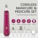 Rechargeable Cordless Electric Nail File Kit - 5 Speeds Professional Manicure Pedicure Set for Thick Nails - Buy Online on SooperMarket.com