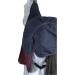 RL24 Weiddecke Full Neck 600D Waterproof Horse Blanket | Transition Rain Sheet | Polarfleece Lining | Size 145 cm Navy/Brown - Buy Online on SooperMarket.com
