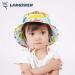LANGZHEN Beach Sun Protection Hat for Baby Girls | Adjustable Wide Brim Summer Play Hat with Chin Strap | Colorful Fish Design | 4-8 Years - Buy Online on SooperMarket.com