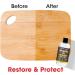 AZEN 16oz Food Grade Mineral Oil for Cutting Boards - Protect & Restore Wood with Brush - Buy Online on SooperMarket.com
