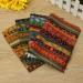 HAPYLY Pack of 4 Assorted Cotton and Hemp Pre-Cut Cotton Fat Quarters Quilt Cloth Fabric Patchwork Craft for Sewing 50x70CM (Multi-Color) Multicolor