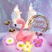 Mity Rain 7pcs Flamingo Cake Toppers - Hawaiian Luau Cake Decorations - Buy Online on SooperMarket.com
