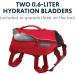 Luffwear Drinking Bag for Dogs - Adjustable Pack for Medium Breeds | Includes 2 x 600ml Water Bottles | Red Currant - Buy Online on SooperMarket.com
