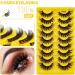 6D Cat Eye False Eyelashes - 9 Pairs of Natural Curly and Dramatic Fluffy Mink Lashes (G886) - Buy Online on SooperMarket.com