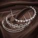 6-Piece Crystal Flower & Leaves Crown Headband Set for Bride & Bridesmaids - Wedding Party Headdress (Style 1) Silver - Buy Online on SooperMarket.com
