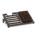 Relaxdays Cast Iron Scraper Large Brush Boot Jack Antique Outdoor Shoe Cleaner Brown 12 x 33 5 x 22 5 cm