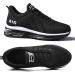 Lamincoa Women's Air Running Shoes - Lightweight Sneakers with Air Cushion for Walking and Tennis - Size 9, Black - Buy Online on SooperMarket.com