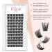Lash Clusters DIY Eyelash Extensions 72 Pcs D Curl 8-16mm | Thin Stem Individual Cluster Lashes for Self-application | Reusable Wisps (H-02 D Curl 8-16mm) - Buy Online on SooperMarket.com