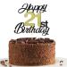 Sumerk 21 cake attachments for the 21st birthday cake attachments birthday party decoration accessories gold and black 1 pack of cake lid on his 21st birthday