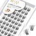 Eyelash individually 72 PCs B & q eyelashes DIY individual eyelashes for beginners reusable eyelash bushes wispy fluffy single eyelashes for eyelash extensions at home (B03 D-16mm) D-16 mm B 03