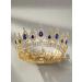 SweetV Royal Blue Queen Crown Wedding Tiara for Bride - Rhinestone Tiaras and Crowns for Women, Costume Headpiece for Birthday, Cosplay, Party Celebration - Bailey - Buy Online on SooperMarket.com