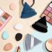 HEYMKGO 4 Triangle Powder Puff & 2 Mini Velvet Makeup Sponges - Reusable Wet Dry Foundation Applicator for Face & Eyes - Black - Buy Online on SooperMarket.com