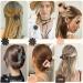 6 Pack Small Flower Claw Clips - Neutral Colors Non-Slip Hair Clips for Thin Hair - 2 Inch Rectangle Design for Women & Girls - Buy Online on SooperMarket.com