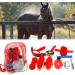 BREUAILY Horse Grooming Kit 10pcs Professional Horse Soft Massage Brush Kit Portable Horse Cleaning Tool Kit Horse Hair Brush Curry Comb Hoof Pick for Horse Cow Pony - Buy Online on SooperMarket.com