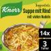 Knorr soup love soup with beef for a delicious noodle soup with lots of noodles without taste -enhancing additives and dyes 14 x 3 plates beef 76 g (14 Pack)