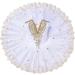 Girls Ballet Leotard with Platter Tutu & Swan Lake Feather Hem, White, 7-8 Years - Buy Online on SooperMarket.com