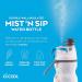 O2COOL Mist 'N Sip Misting Water Bottle 2-in-1 Function | No Leak Pull Top Spout | 20 oz Reusable Sports Water Bottle (Baseball) - Buy Online on SooperMarket.com