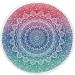 Oversize Round Mandala Beach Towel - Bohemian Quick Dry Microfiber Towel with Tassel - 59 Green Pink Mandala Design - Buy Online on SooperMarket.com