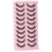 Wiwoseo 3D Russian Strip Lashes - Natural Look, 15MM Wispy & Fluffy, 10 Pairs - Buy Online on SooperMarket.com