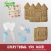 Winter Castle Gingerbread House Kit with Candy, Icing, and Fondant - DIY Gingerbread House Decorating Kit with Holiday Stickers Included - Buy Online on SooperMarket.com