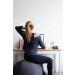 Vivora Luno Exercise Ball Chair  Chenille for Home Offices  Balance Training  Yoga Ball Max Charcoal - Buy Online on SooperMarket.com