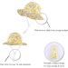 LANGZHEN Beach Sun Protection Hat for Baby Girls - Adjustable Wide Brim Play Hat with Chin Strap, White Lemon, 2-4 Years - Buy Online on SooperMarket.com