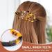 Noverlife 2PCS French Triple Ringed Hair Slider Pin Set - Non Slip Tortoise Shell Barrettes with Stick - Cellulose Acetate Ponytail Accessories - Buy Online on SooperMarket.com
