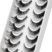 Shop 3D False Lashes - Handmade Natural Look Fluffy Strip Lashes | 10 Pairs Multipack - Buy Online on SooperMarket.com