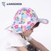 LANGZHEN Tropical Flowers Sun Hat for Toddler Girls | Adjustable Wide Brim Beach Play Hat with Chin Strap | Ages 2-4 Years - Buy Online on SooperMarket.com