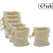 Bleu Bath (6 Pack) MINI Sisal Ramie Soap Saver Bag in 100% Natural and Organic Luffa Loofa Scrubber Exfoliating Loofah Pouch with Drawstring and Wooden Bead Holder