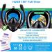 HJKB Full Face Snorkel Mask with Anti-Fog Wipes | 180 Panoramic HD View | Anti-Leak Dry Top Set for Adults & Kids | Black Large-X-Large - Buy Online on SooperMarket.com
