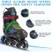 Soldow Adjustable Inline Skates with Light Up Wheels - Black Rollerblades for Kids and Adults - Buy Online on SooperMarket.com