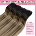 Youngsee Clip-in Extensions - 40cm Black Balayage Real Hair 120g 7PCs - Premium Quality Hair Extensions - Buy Online on SooperMarket.com