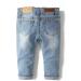 Kidscool Space Slim Jeans for Baby Boys & Girls | Elastic Waist | Ripped Denim | 7-8 Years | Light Blue - Buy Online on SooperMarket.com