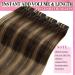 Youngsee Ombre Clip-in Hair Extensions - 55cm Real Hair 120g Brown to Blonde 7 Pieces #4/27/4 - Perfect for Long Gorgeous Locks - Buy Online on SooperMarket.com