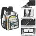 Small Clear Backpack Stadium Approved Heavy Duty Clear Mini Backpack Transparent Book bag for Concert Work Sport Games Festival - Buy Online on SooperMarket.com