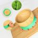 Suction Bowl Set for Babies & Toddlers | Bamboo Wood Feeding Bowl with Lid & Spoon | Stay Put Tableware for Easy Cleaning | Ideal for Weaning Journey - Buy Online on SooperMarket.com