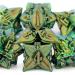 KERWELLSI Metal Dice Set, Unique Leaf Design Dungeons and Dragons Dice Set DND with Cool Box, Handmade D&D Dice Set D20 D12 D10 D8 D6 D4, Glitter Green Polyhedral Die Set, RPG Playing Games