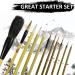11 Pcs Chinese Calligraphy Brushes Set with Bamboo Holder - Japanese Style Sumi Painting Brushes for Kanji Art - Buy Online on SooperMarket.com