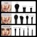 Wild Universe 12Pcs Professional Makeup Brush Set - Synthetic Kabuki Brushes for Foundation, Contour, Blush, and More | Black Meteorite Series - Buy Online on SooperMarket.com
