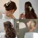 8pcs Colorful Series Non-Slip Hair Claw Clips Set for Women and Girls - 3.5 Inch Acrylic Banana Rectangle Hair Clamps - Matte Hair Styling Accessories for Thin to Thick Hair - Buy Online on SooperMarket.com