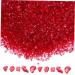 FRCOLOR 1 Transparent Colored Glass Sand Broken Glass Irregular Glass Manicure Jewelry Accessories Decorative Glass Sand (big Red) Glass Vases Decorative Glass Sands Miss Nail Bare Stone